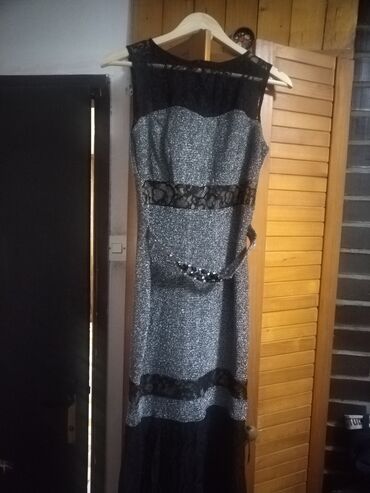 vezivanje mašne na haljini: L (EU 40), color - Grey, Evening, With the straps