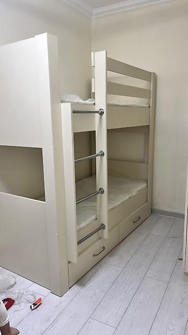 Uşaq mebeli: Oğlan və qız üçün, Yeni, Çarpayı, Matras ilə, Siyirməli, Laminat — 1