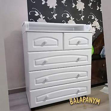 Детский комод: Детский комод, С пеленальным столиком, ЛДСП, цвет - Белый — 8