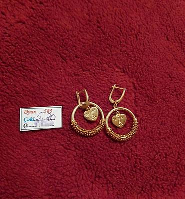 Zərgərlik əşyaları: Sırğa, Tiffany, Sarı qızıl, 585 Əyar, 570 g — 1