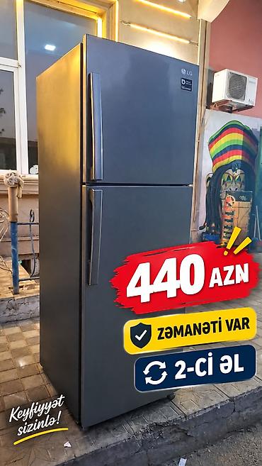 Soyuducular: LG iki qapılı soyuducu (üstdə dondurucu) - Rəng: tünd boz/metallik - — 1