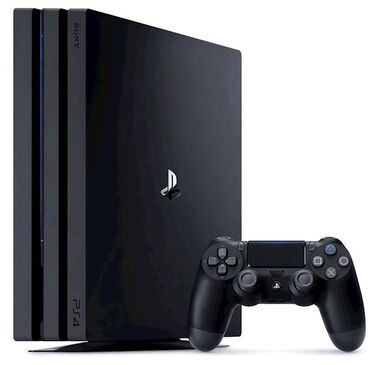 pes 4 qiymeti: Qara rəngli Sony PlayStation 4 Pro oyun konsolu. Evdə əyləncə və oyun