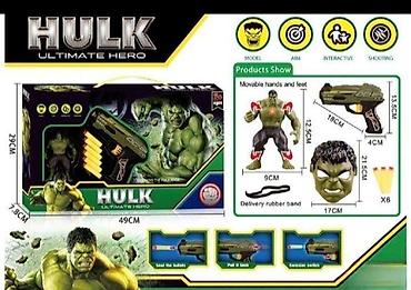 diskver majica: 💥 Hulk set sa pistoljem 3u1 Ovaj set 3u1 dolazi sa Hulk superheroja — 1