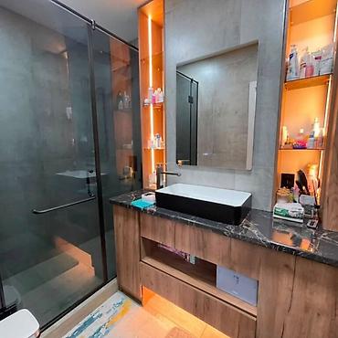 кап строй сити: 1 комната, 46 м², Асанбай мкр Элитка, 6 этаж, Дизайнерский ремонт — 7