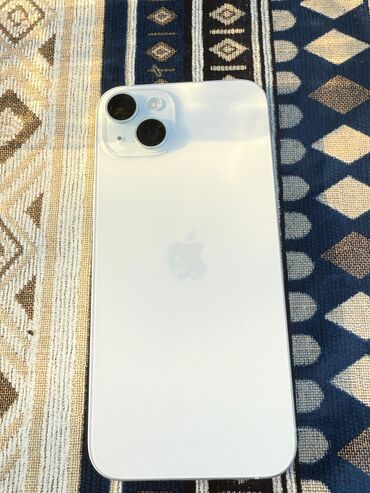 IPhone 15 Plus, 128 GB, Göy, Zəmanət, Simsiz şarj, Face ID