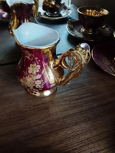 nimçə: Çay dəsti, rəng - Bənövşəyi, Keramika, 6 nəfərlik — 6