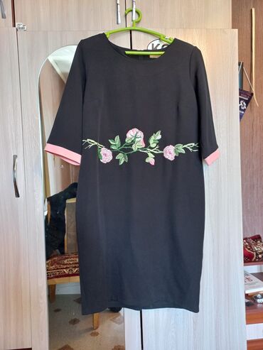 платье жен: Күнүмдүк көйнөк, Туркия, Түз, 4XL (EU 48)