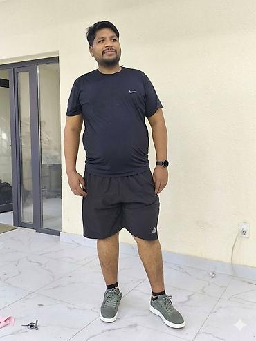 парная одежда: Мужской спортивный комплект для тренировок: - Футболка Nike, черная — 1