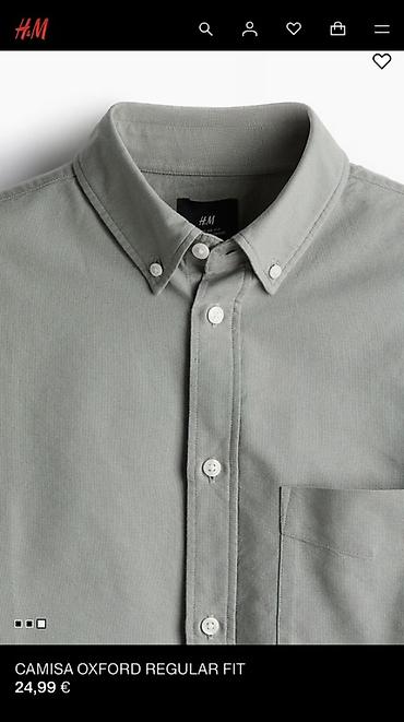 Рубашки: Мужская рубашка, L, H&M, Новый, Самовывоз — 2