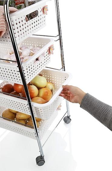 Mətbəx aksesuarları: Terevez qabi. xrom plastik siyirtmeli tekerli — 4