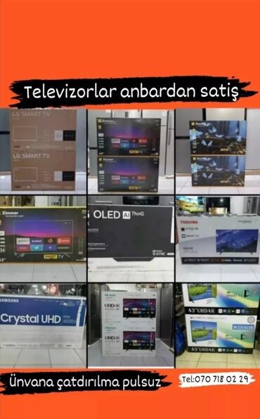 lider tv: Televizor Anbardan satışı bizde. Butun modeller satişda var.Qiymətlər