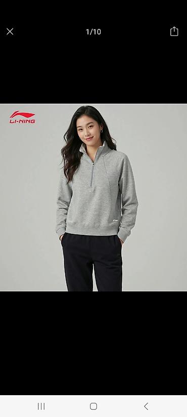 вещи для девушек: Женский свитшот Li-Ning с молнией на 1/4 - Бренд: Li-Ning - Цвет — 2
