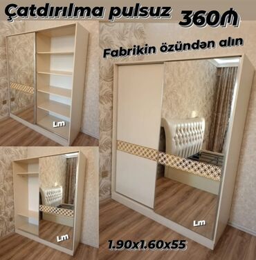дешевый шкаф купе: Гардеробный шкаф, Новый, 2 двери, Купе, Прямой шкаф, Азербайджан