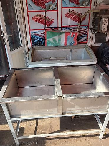 корзины на той: Двухсекционная мойка из нержавеющей стали на металлической раме - — 3