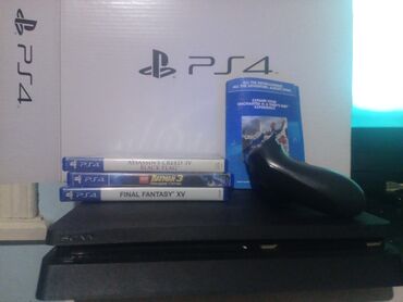 PS5 (Sony PlayStation 5): Ps4 slim 1tb yaddaş 1 pult 8 aydı işdədilir Amerikadan alınıb