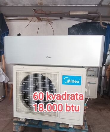 kondisioner işlənmiş: Kondisioner Midea, İşlənmiş, 50-60 kv. m, Split sistem, Kredit yoxdur, Ödənişli quraşdırma