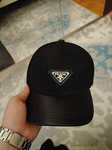 prada kurtka: Prada qara beysbol papağı - Rəng: tam qara - Ön hissə: Prada üçbucaq — 1