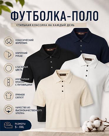 гардеров: Мужская футболка, L, M, XL, Loro Piana, Новый, Платная доставка — 2