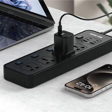 Внешние аккумуляторы: Удлинитель от бренда Green lion Порты USB: четыре порта USB-C и два