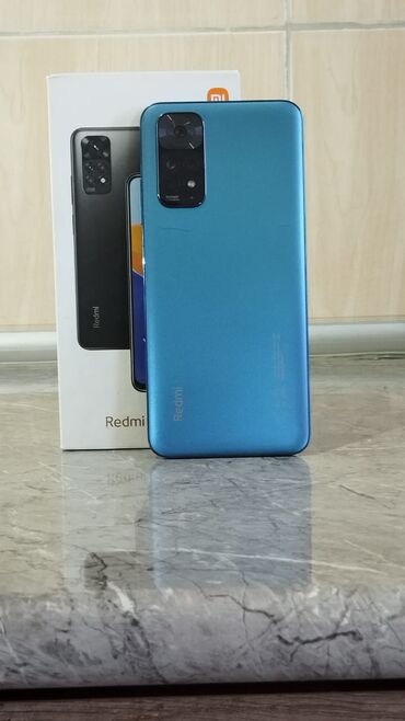 tap.az masalli telefon: Xiaomi Redmi Note 11, 128 GB, rəng - Mavi, 
 Barmaq izi, İki sim kartlı, Face ID