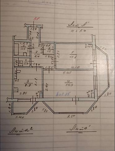 Батирлер: 2 бөлмө, 49 м², 7-мкр Жеке план, 8 кабат, Косметикалык оңдоо — 7
