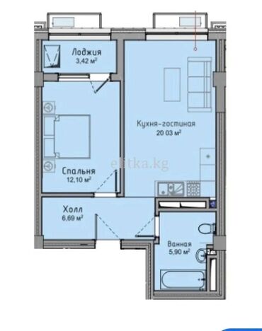 Продажа квартир: 1 комната, 48 м², Элитка, 4 этаж, Евроремонт