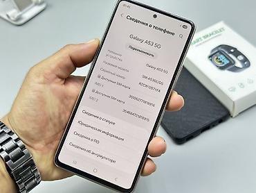 Уюлдук телефондор жана аксессуарлар: Samsung Galaxy A53 5G, Колдонулган, 128 ГБ, түсү - Алтын, 2 SIM — 5