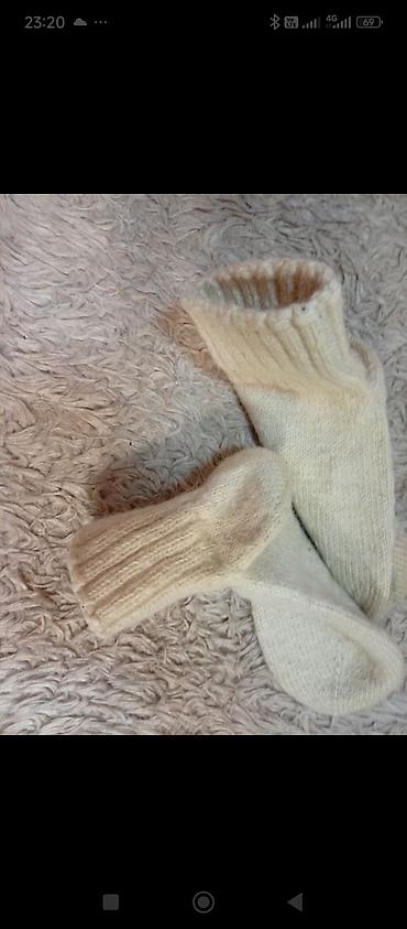 Čarape: Pletenе vunene čarape – ručni rad - Materijal: prirodna vuna, mekana — 6