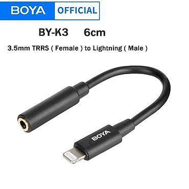 Переходник адаптер BOYA BY-K3: mini jack 3.5 мм TRRS (мама) →
