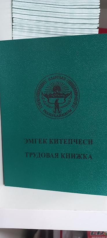 Трудовая книжка (Кыргызская Республика) - Официальный бланк at lalafo.kg Трудовая книжка (Кыргызская Республика) - Официальный бланк