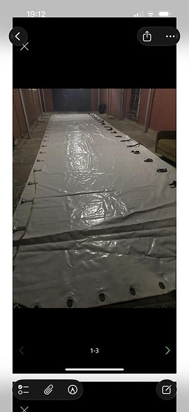 maşın şini: PVC tent örtüyü / brezent parça - Material: qalın, suya davamlı PVC — 1