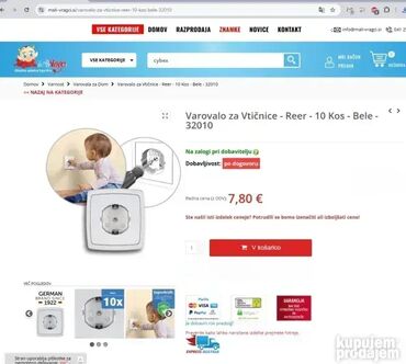 Ostale dečije stvari: *** AKCIJA *** 1886 Štitnik za utičnice za domaćinstva sa malom decom — 2