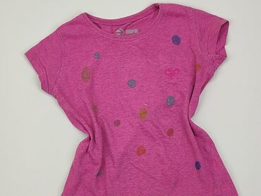 rozowa koszulka: Koszulka, 5-6 lat, 110-116 cm, stan - Dobry