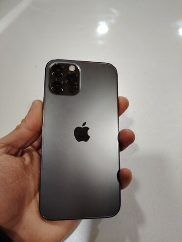 telefon apple: IPhone 12 Pro, 128 GB, Black Titanium, Zəmanət, Simsiz şarj, Face ID