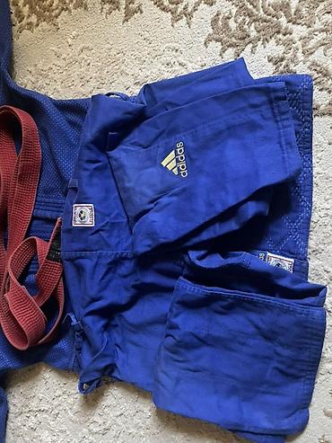 champ: Кимоно для дзюдо Adidas (синее) + пояс - Модель: Adidas Judo (серия — 2