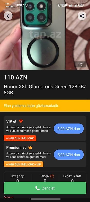 Honor X8b, 128 GB, rəng - Yaşıl, İki sim kartlı lalafo.az -da Honor X8b, 128 GB, rəng - Yaşıl, İki sim kartlı