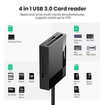 Druga oprema za računare i laptopove: UGREEN 4-u-1 USB 3.0 čitač memorijskih kartica - Brzina i stabilnost — 1
