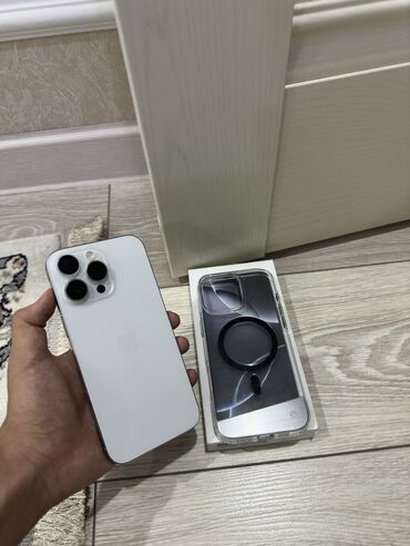 ноутбук айфон бишкек цена: IPhone 16 Pro Max, Б/у, 256 ГБ, White Titanium, Зарядное устройство, Защитное стекло, Чехол, 100 %