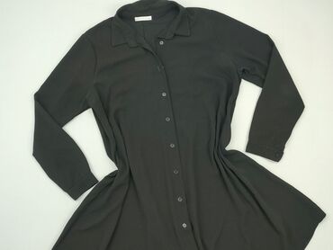 czarne koronkowe bluzki z długim rękawem: Shirt, L (EU 40), condition - Good