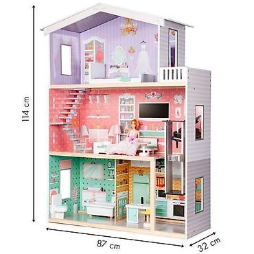 hello kitty bluza: Drvena kućica za lutke sa liftom – ECOTOYS Candy Residence Šifra — 6