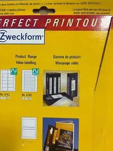 Kasete, CD i DVD: Avery Zweckform Video Labels – Stick & Lift, No. 4742 - — 9