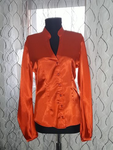 ženske tunike i košulje: M (EU 38), Saten, Jednobojni, bоја - Crvena