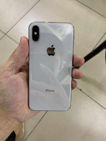 айфон 10 р: IPhone X, Б/у, 256 ГБ, Серебристый, Зарядное устройство, Защитное стекло, Чехол, В рассрочку, 100 %