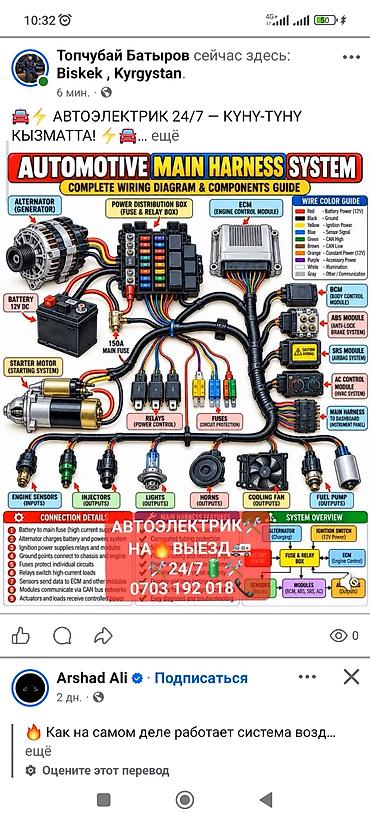 🚘⚡ АВТОЭЛЕКТРИК 24/7 — КҮНҮ-ТҮНҮ КЫЗМАТТА! ⚡🚘 ❗ Машинаңыз от албай