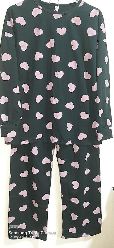 GƏNCƏ şəhərində yeni qadın pijama dəsti - Model: Uzunqol köynək və