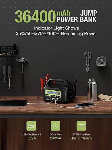 teker aparat: YESPER 12/24V 6000A Jump Starter 🔋 Güclü start imkanı YESPER-in ən — 4