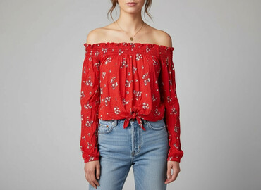 ruda bluzki damskie: H&M, Bluzka damska, rozmiar S