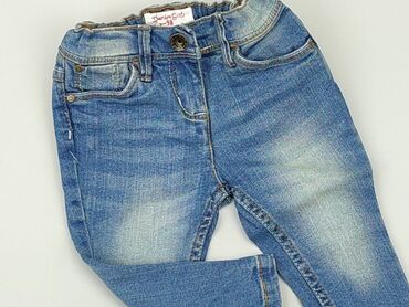 spodnie cargo dziecięce: Spodnie jeansowe, 9-12 m, stan - Bardzo dobry