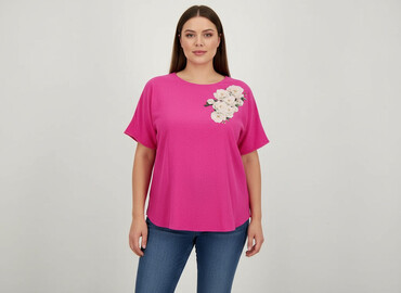 plisowane spódnice fuksja: Women's blouse, size XL