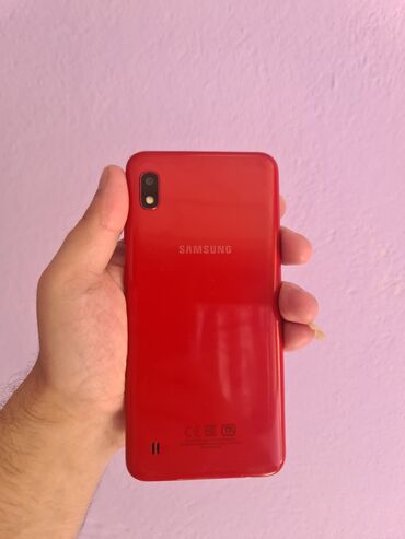 samsung a10 telefon: Samsung A10, 32 GB, rəng - Qırmızı, İki sim kartlı